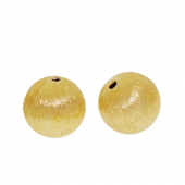 Vermeil Round brushed beads - BH1801L-V