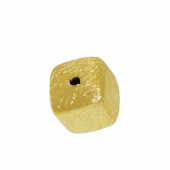 Vermeil Cube brushed beads - BH1810-6-V
