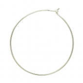 Silver Simple creole ear wire - EW4081