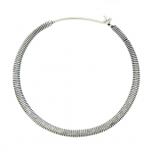 Silver Coiled creole ear wire - EW4083