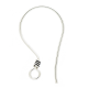 Silver Simple ear wire with antique coil wire - EW4001