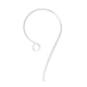 Silver Simple ear wire with long tail - EW4021