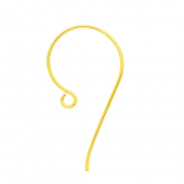 Vermeil Simple ear wire with long tail - EW4021-V