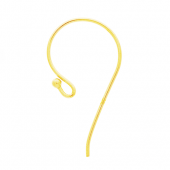 Vermeil Long tail ear wire with ball head - EW4022-V