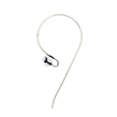 Silver Bali ear wire with triple ball head - EW4023