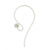 Bright Bali ear wire with granulated head - EW4024-B