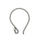Silver Twisted ear wire (small) - EW4033