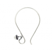 Silver Bali ear wire with big ball head - EW4034
