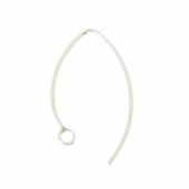 Silver Simple ear wire with long hook (large) - EW4041L