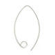 Silver Simple ear wire with long hook - EW4042