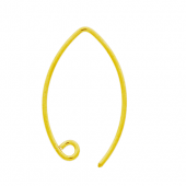 Vermeil Simple ear wire with long hook - EW4042-V