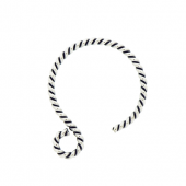Vermeil Bali ear wire with triple ball motif - EW4060-V