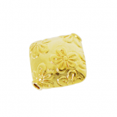 Vermeil Square batik beads - BB2501-V