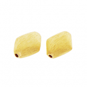 Vermeil Diamond shaped brushed beads - BH1818-V