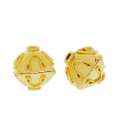 Vermeil Cube shape beads - BT1219-V