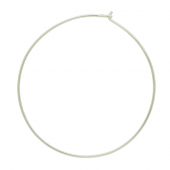 Silver Simple creole ear wire (large) - EW4081L