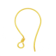 Vermeil Simple ear wire with coil wire - EW4001-V
