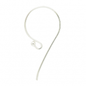 Silver Long tail ear wire with ball head - EW4022