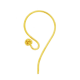 Vermeil Bali ear wire with granulated head - EW4024-V